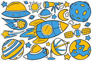 Space Doodle Vector Pack