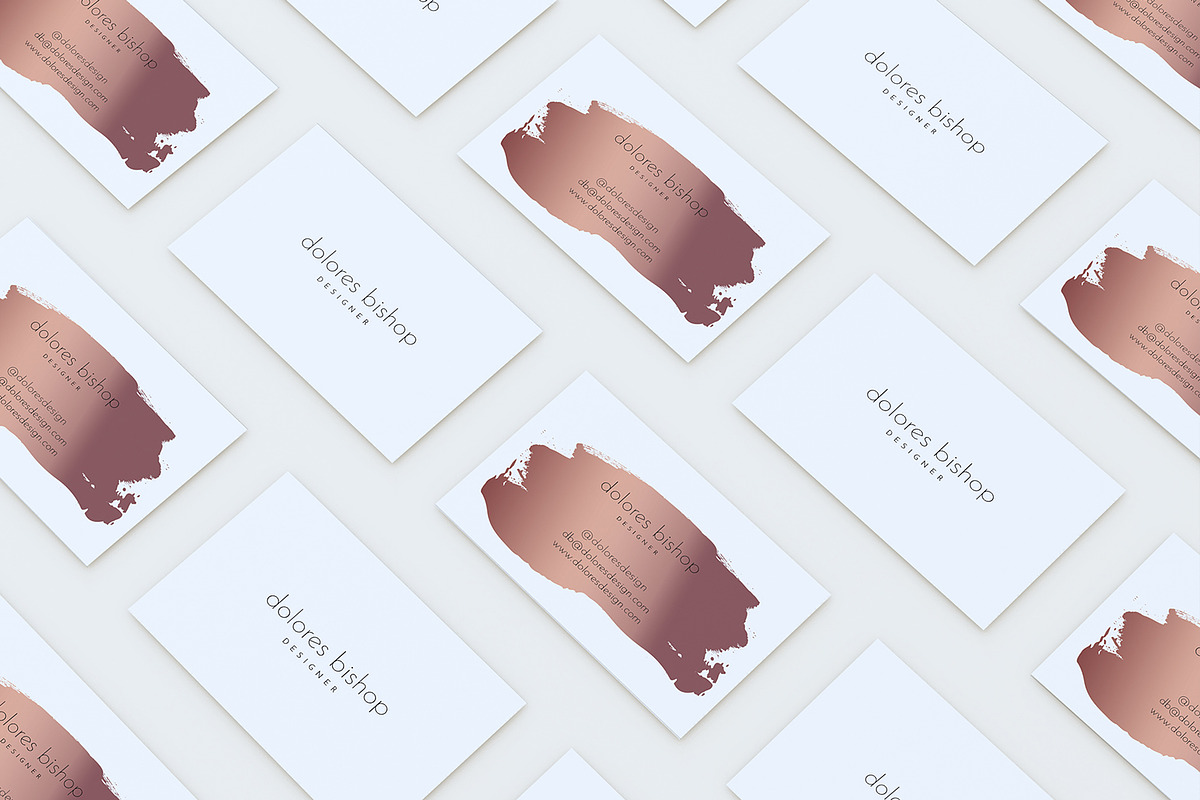 Beautiful Rose Gold Business card preview 4