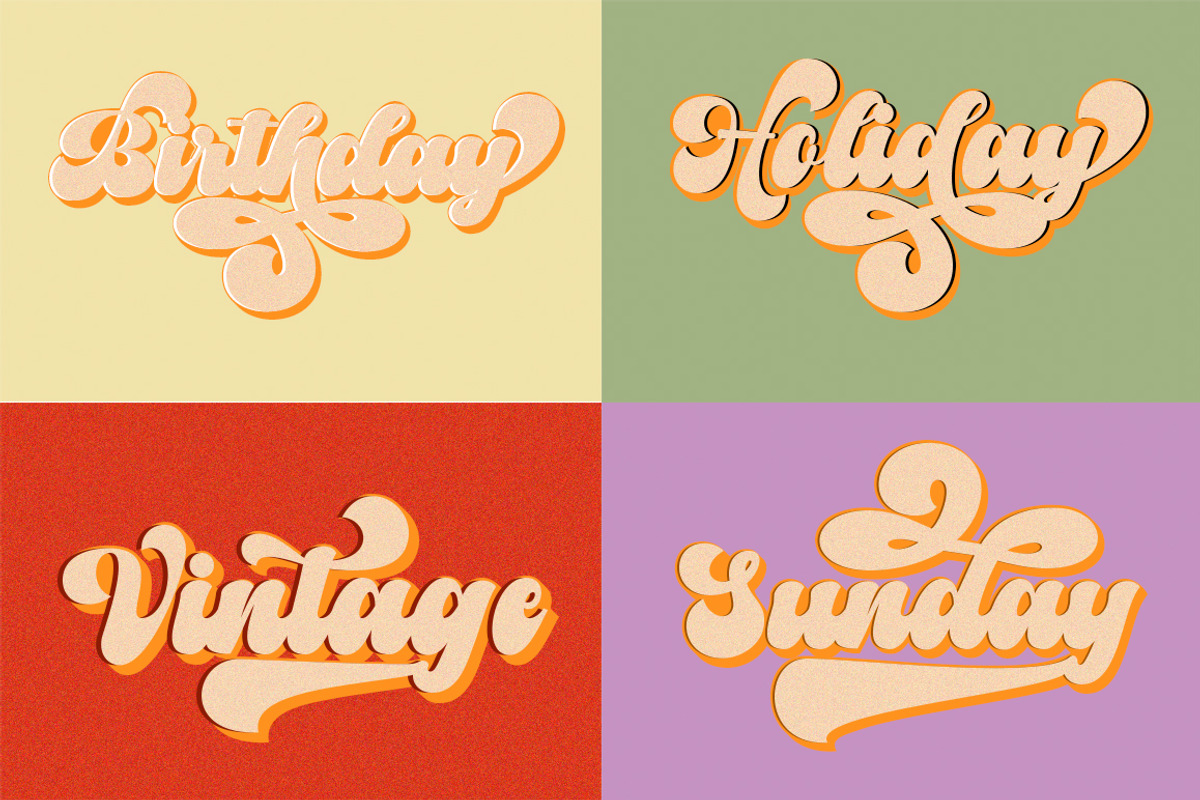 Vintage Retro Font - Brudy, a Script Font by Letter Fresh (Photo 8 of 10)