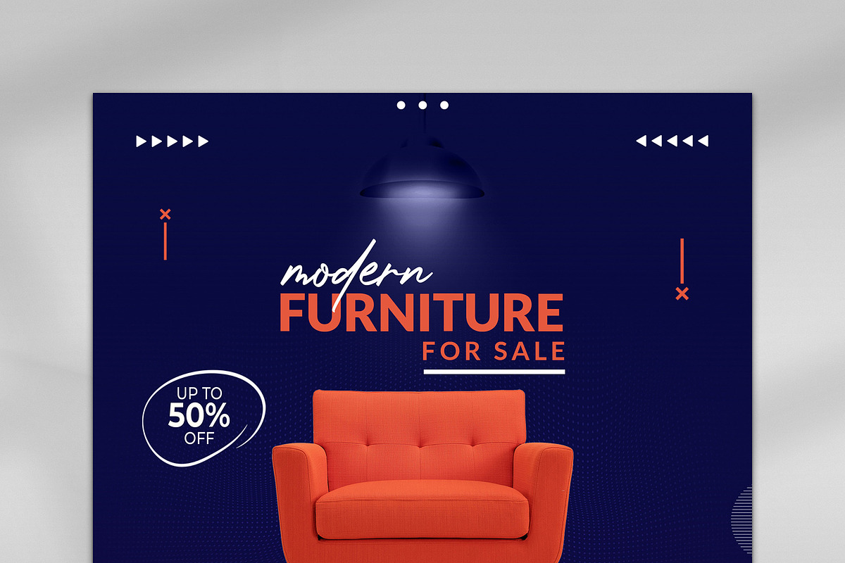 Furniture Social Media Banner Design, a Marketing Template by Photoshop Action (Photo 25 of 26)