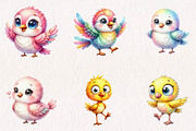 Cute Funny Birds Sublimation Clipart, a Seasonal Illustration by CreationArt (Thumbnail 3 of 7)