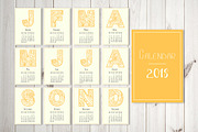 Creative calendar 2018, a Stationery Template by SomStock (Thumbnail 1 of 5)