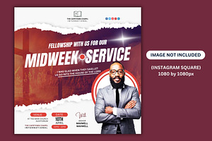 Midweek Service Instagram Post, a Social Media Template by Mishek Munene