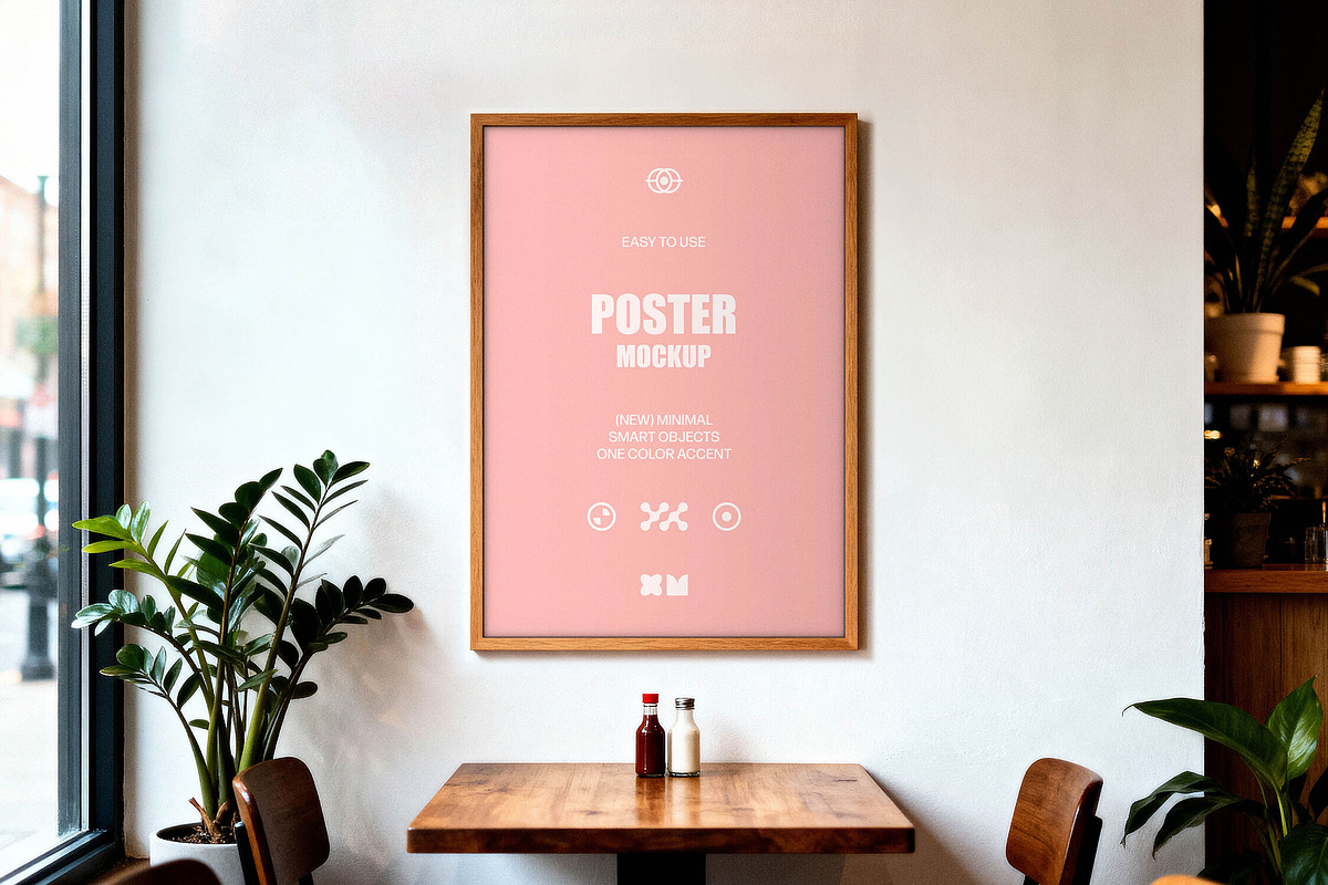Cafe Poster Mockup, an Advertising Mockup by Design Squad (Photo 4 of 4)