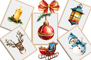 Watercolor Brush Doodle Christmas, an Illustration by Creative Art (Thumbnail 4 of 10)