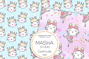 CATTITUDE digital papers, a Pattern Graphic by Masha  Studio (Thumbnail 7 of 9)