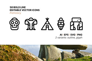 50 Prehistoy Icons