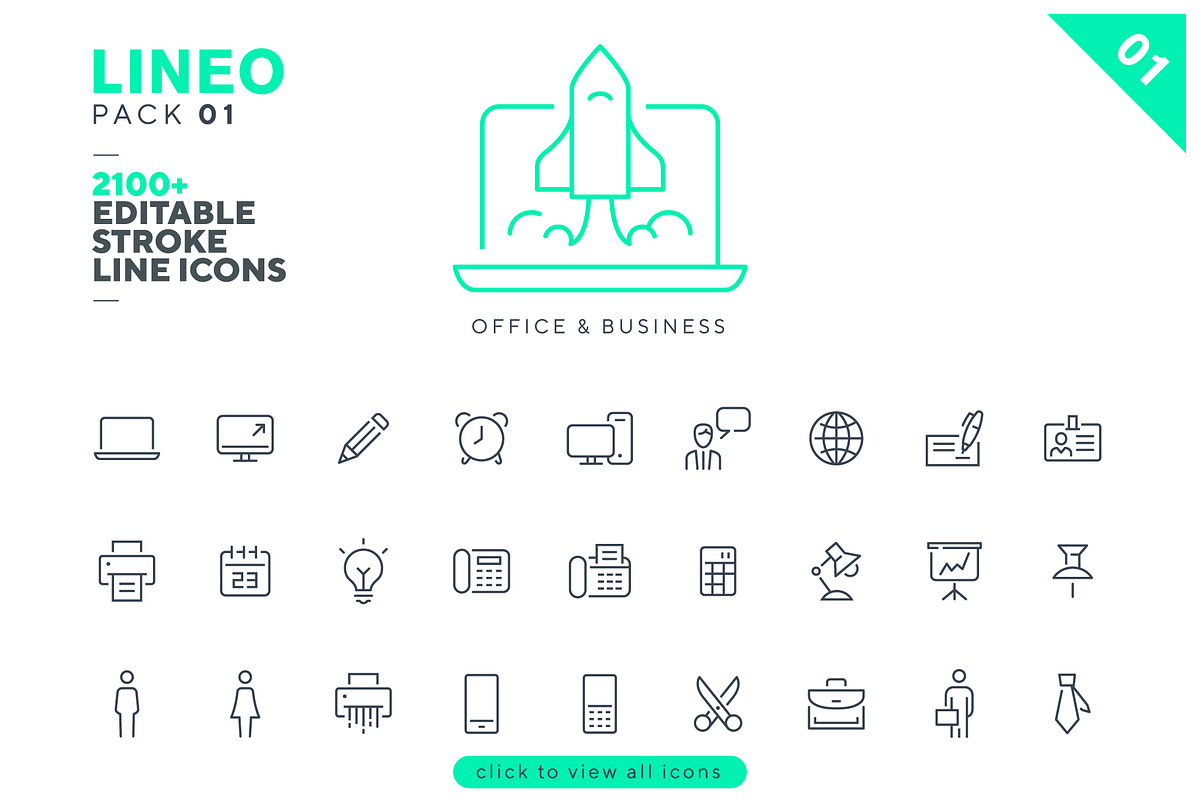 LINEO 1 - 2100+ icons, an Outline Icon by sharpnose (Photo 6 of 14)