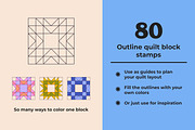 Quilt Stamps For Procreate, a Brush Add-On by seamless team (Thumbnail 4 of 5)