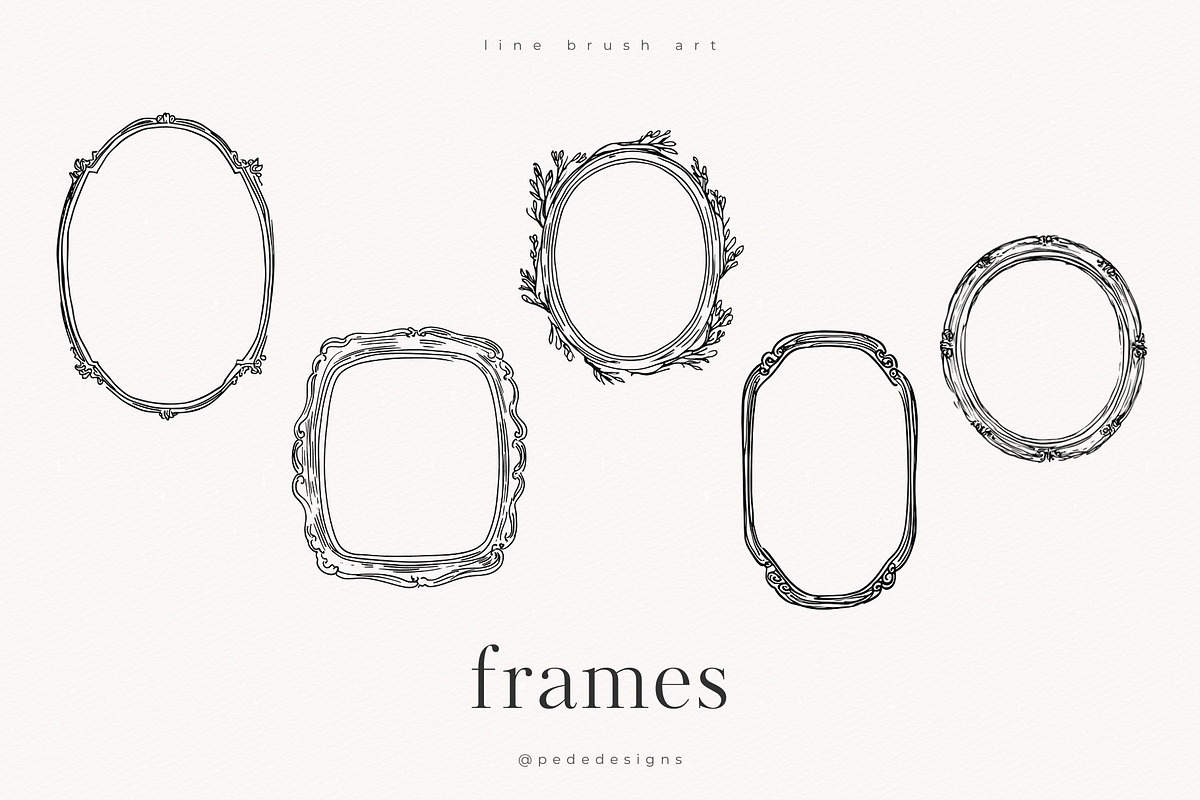 Frames Drawings, a Decorative Illustration by PeDe Designs