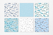 Cute Whales. Seamless patterns, a Pattern Graphic by JuliaBadeeva (Thumbnail 3 of 5)