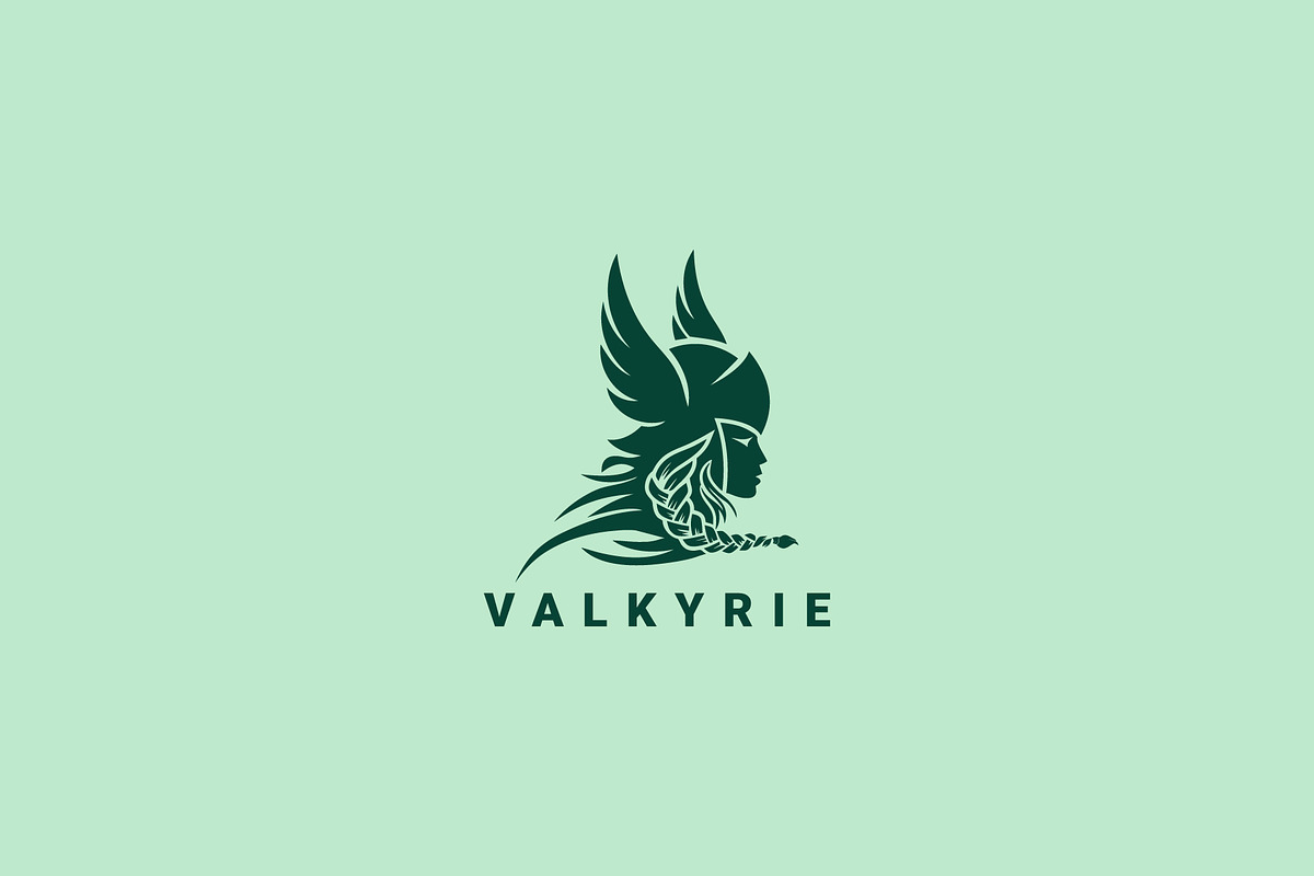 Valkyrie Logo, a Person Illustration by Hussnain Graphics