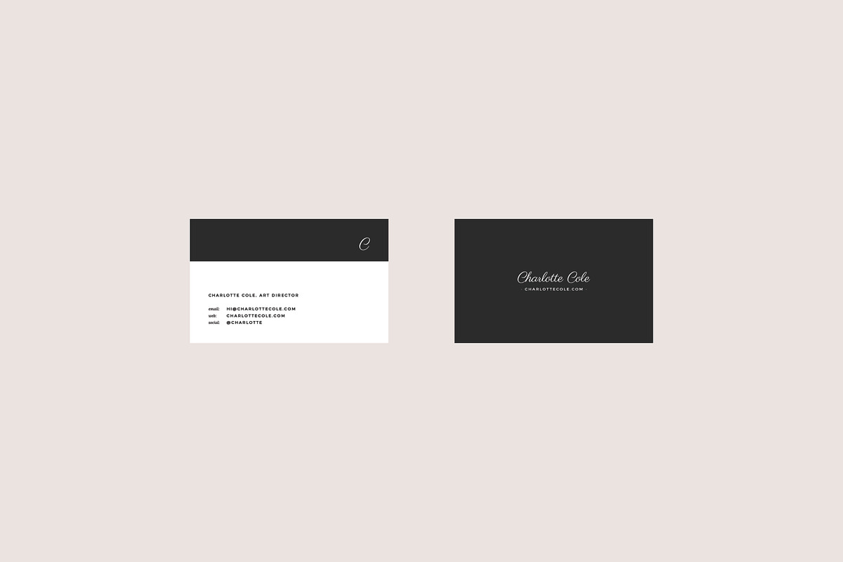 Charlotte Business Card Template, a Business Card Template by studiolmh (Photo 4 of 4)