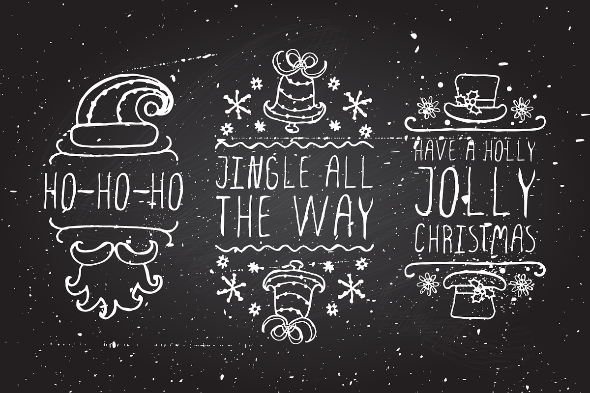 Handdrawn christmas badges, a Decorative Illustration by AV Design (Photo 3 of 4)
