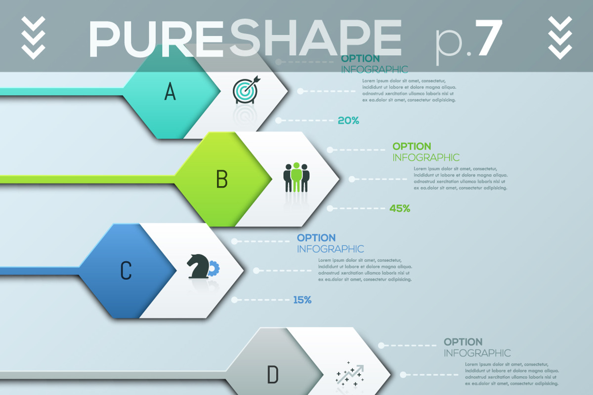 Pure Shape Infographic Bundle, a Presentation Template by Andrew Kras Design (Photo 18 of 26)