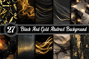 Black And Gold Abstract Background, an Illustration by RobertsArt (Thumbnail 1 of 5)