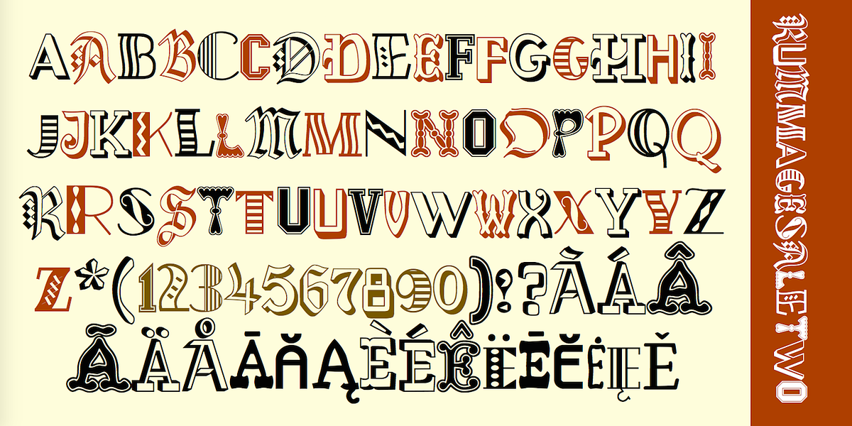 Rummage Sale, a Font by Ingrimayne Type (Photo 5 of 7)