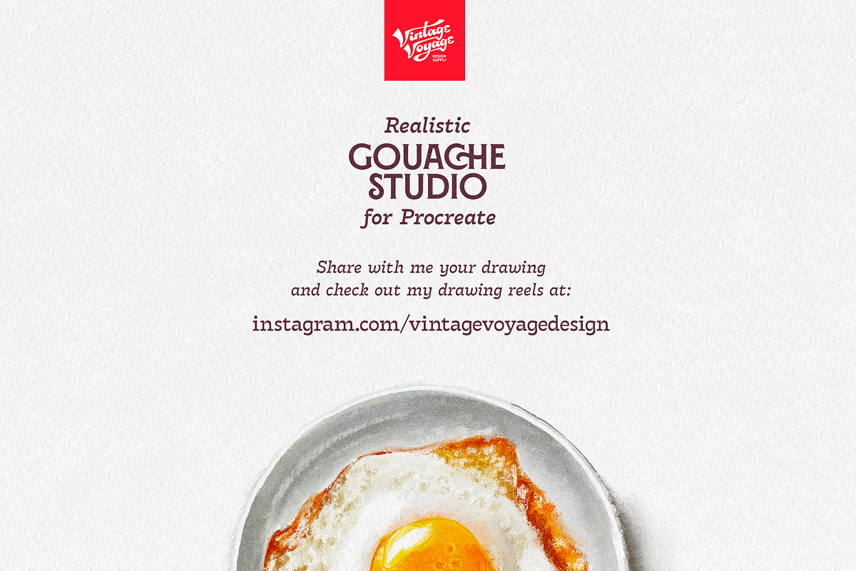 VVDS Realistic Gouache Studio, a Brush Add-On by Vintage Voyage Supply (Photo 9 of 10)