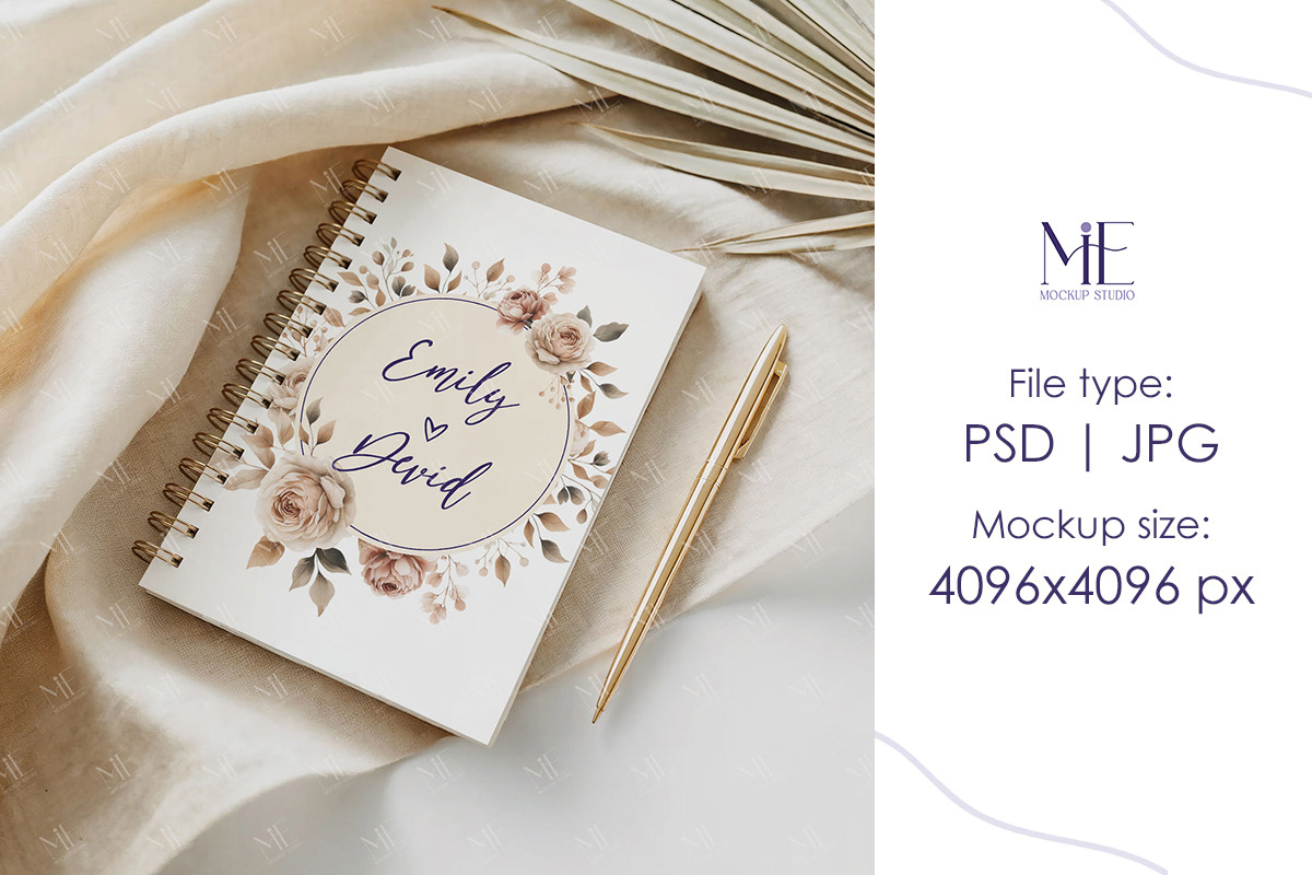 Spiral Notebook Mockup, Planner Mock, a Mockup by Mie Mockup Studio (Photo 7 of 7)