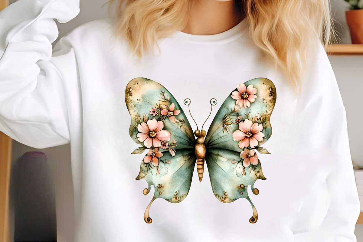 Whimsical Spring Butterfly Clipart, an Illustration by SinaCreation (Photo 5 of 11)