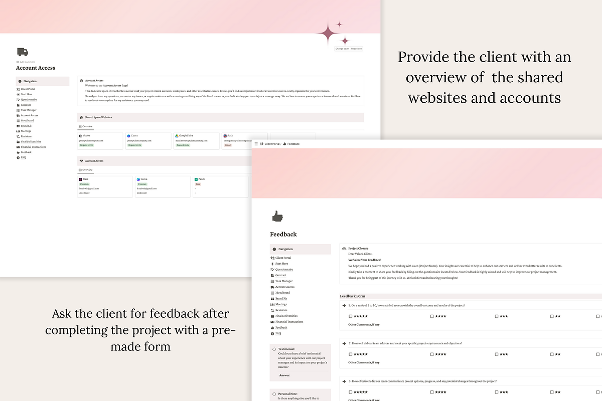 Client Portal, Project Management, a Presentation Template by Planner 2 Success (Photo 4 of 10)
