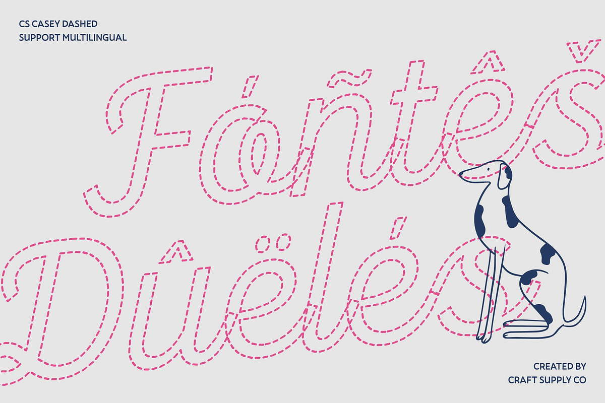 CS Casey Dashed, a Script Font by Craft Supply Co. (Photo 7 of 8)