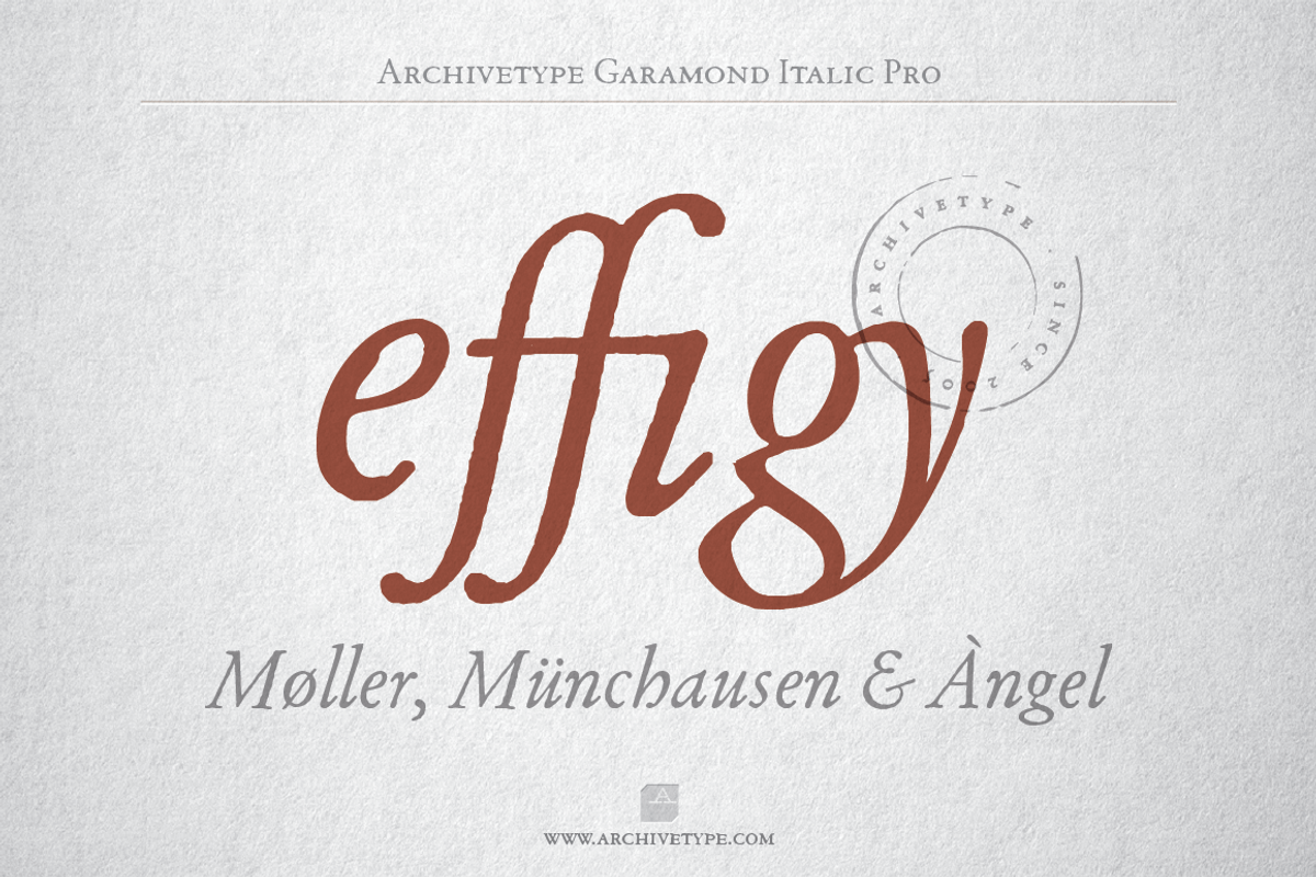 Archive Garamond Italic Pro preview 3