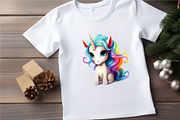 Cute rainbow unicorns 01. PNG Bundle, an Animal Illustration by KENO Mascots (Thumbnail 6 of 9)