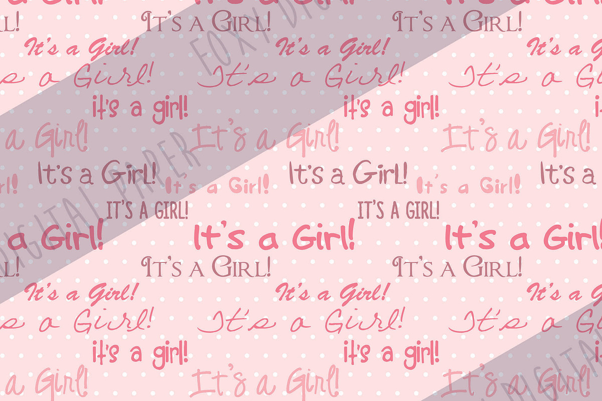 Baby Girl Digital Paper, a Background Graphic by Foxy Digital Paper (Photo 2 of 3)