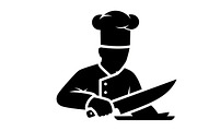 High-quality chef cooking silhouette, an Illustration by Amazin_art (Thumbnail 9 of 31)