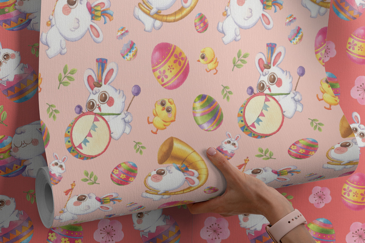 Pastel Bunny Parade – Hand-drawn, an Animal Illustration by CreativeValuation (Photo 10 of 11)