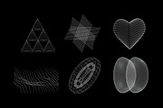 30 Wireframe Vectors, a Decorative Illustration by DesignerCandies (Thumbnail 9 of 12)