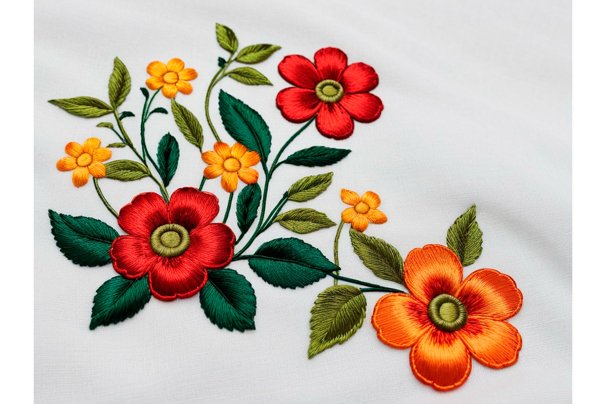 Embroidered Flower Flowers, a Background Graphic by IrySha (Photo 6 of 8)