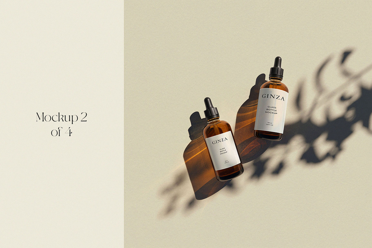 Ginza || Cosmetic Bottle Mockups, a Packaging Mockup by JafarNation (Photo 3 of 6)