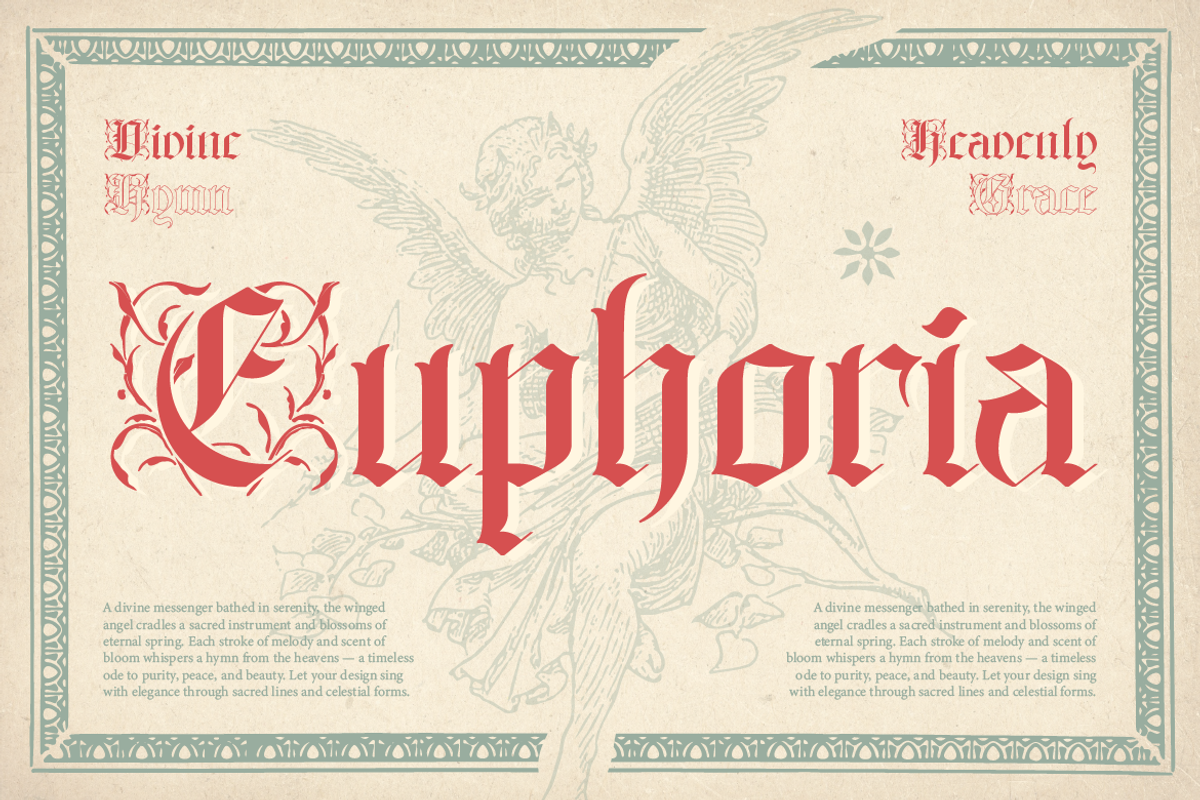 Aghony, a Blackletter Font by Burntilldead (Photo 7 of 12)
