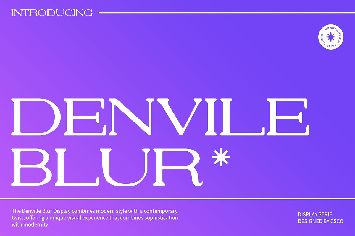 Denvile Blur, a Serif Font by Craft Supply Co. (Photo 1 of 8)