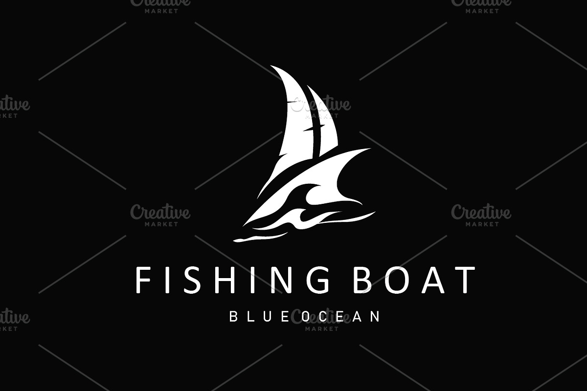 Fishing boat sailboat logo design, a Branding & Logo Template by Maylianaw28 (Photo 2 of 2)
