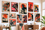 1000 Japanese Wall Art Prints Bundle, a Decorative Illustration by Selenique Studio (Thumbnail 3 of 12)
