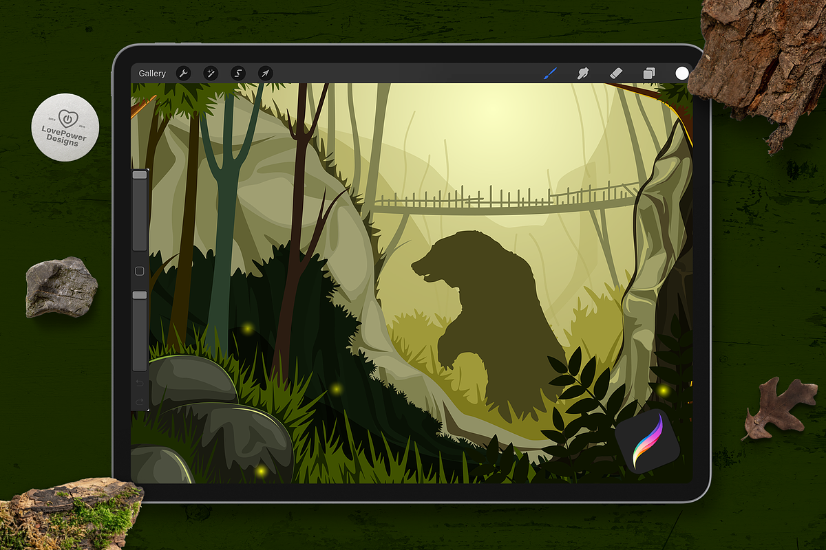Bear Stamp Brushes for Procreate, a Brushes & More by LovePowerDesigns (Photo 2 of 2)