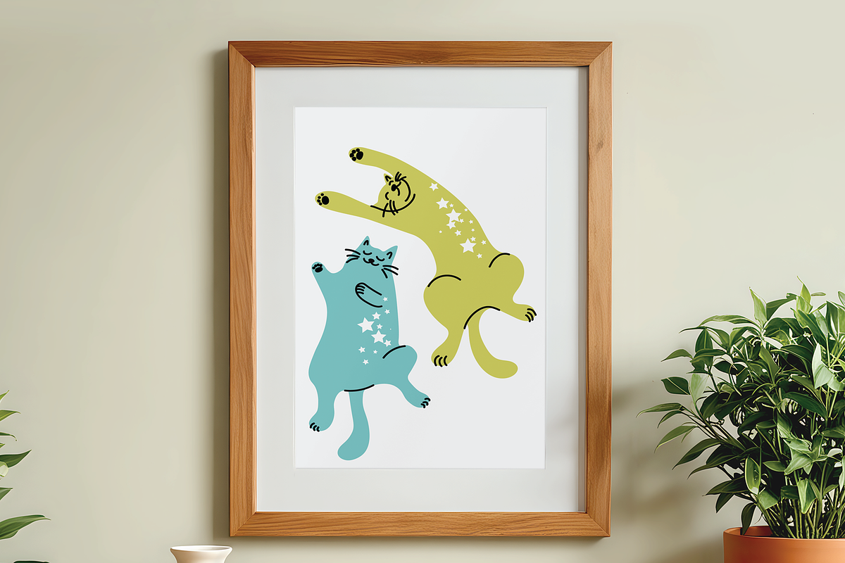 LAZY CATS (10 cats + patterns), an Animal Illustration by Bonfloret Studio (Photo 8 of 10)