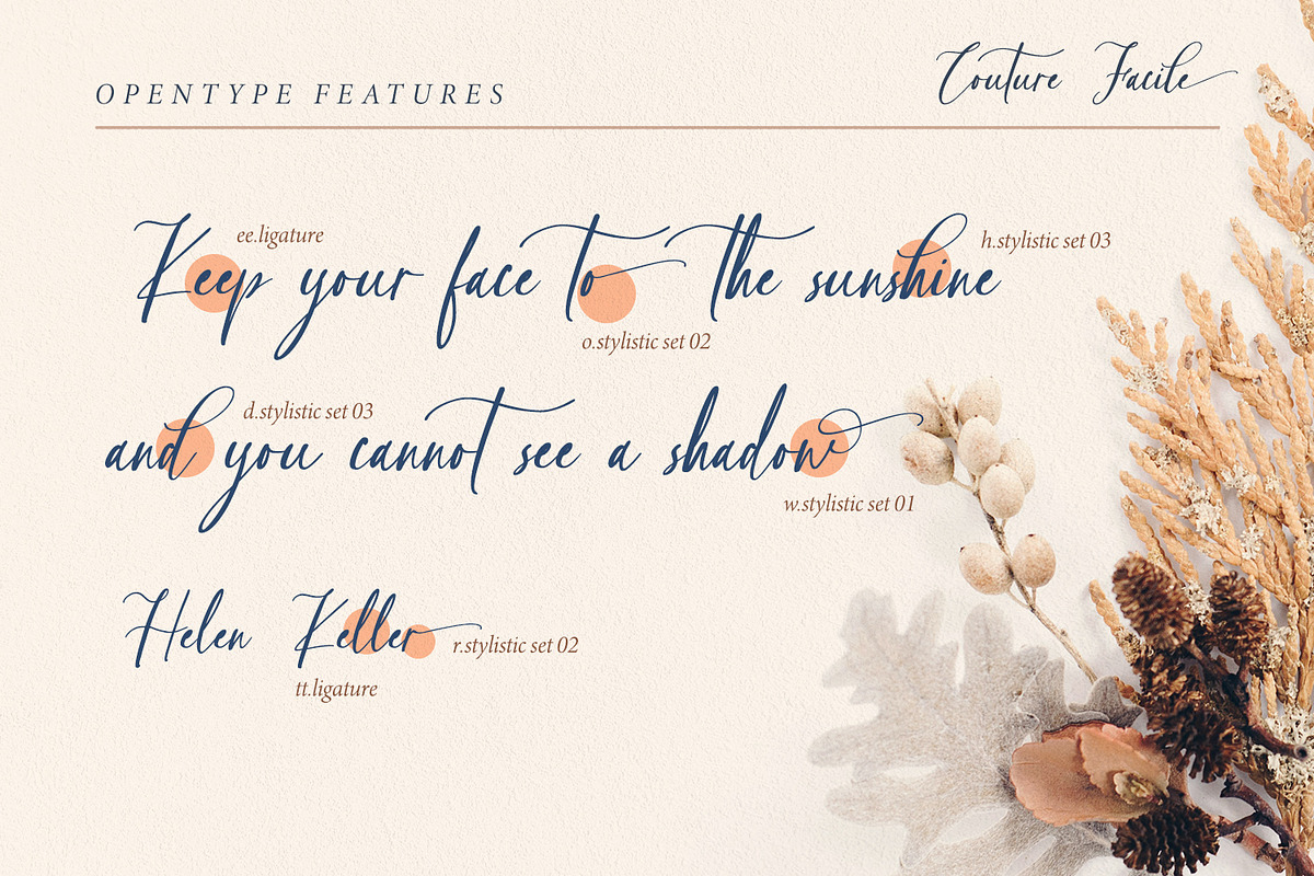 Couture Facile, a Script Font by Nathatype (Photo 7 of 10)