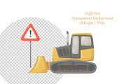 Construction Trucks Clipart, a Transportation Illustration by ArtGiftsStudio (Thumbnail 6 of 7)