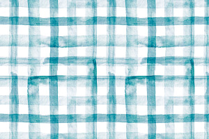 Watercolour Plaid In Teal Blue