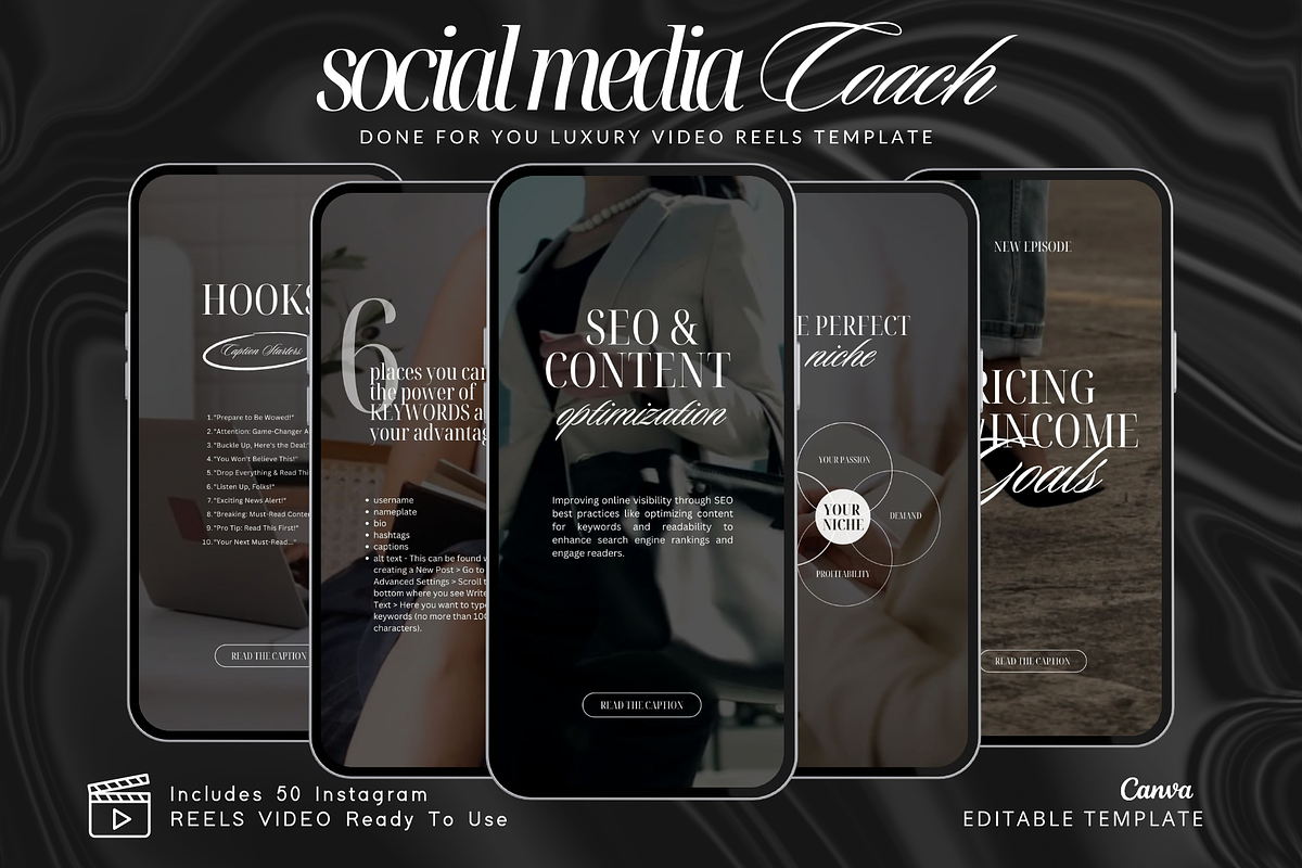 Social Media Manager Reel Templates, a Social Media Template by design4social (Photo 1 of 9)