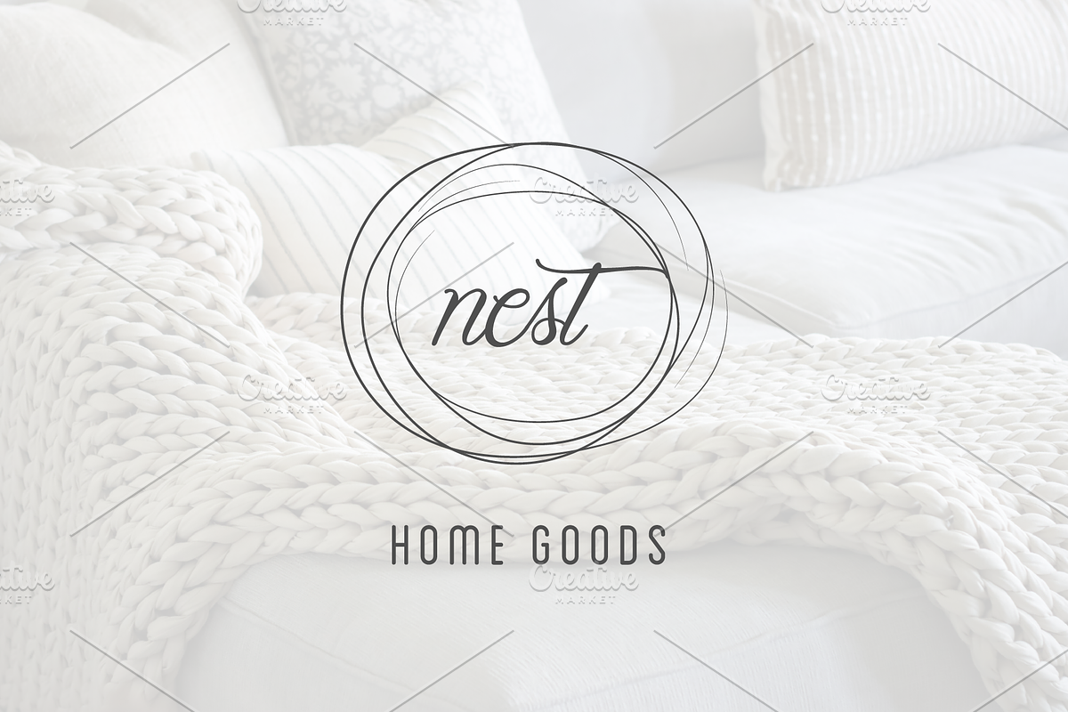 Simple Nest / Home Goods Logo, an Object Graphic by Onyx Templates (Photo 2 of 4)