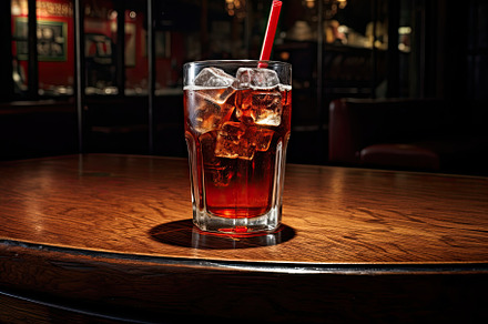 Glass of whiskey with ice cubes on t, a Photo by Iftikhar Alam