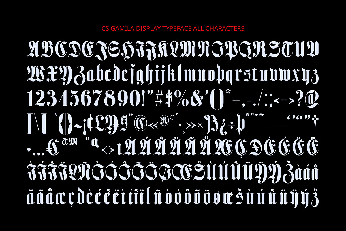 CS Gamila – Blackletter Font, a Blackletter Font by Craft Supply Co. (Photo 8 of 8)