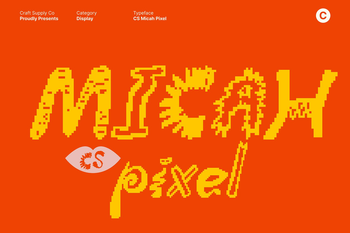 CS Micah Pixel, a Sans Serif Font by Craft Supply Co. (Photo 1 of 8)