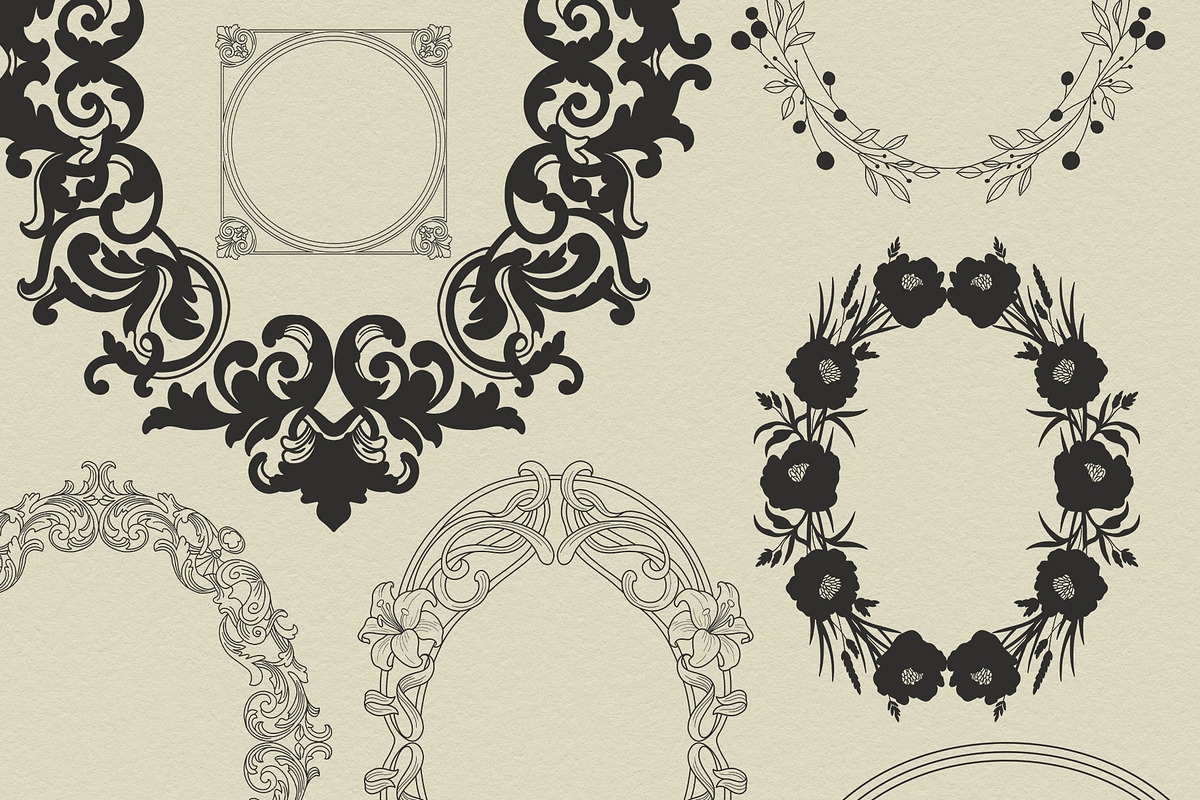 Ornella Ornamental & Embossed Frames, an Object Graphic by alonahaidash (Photo 12 of 19)
