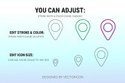 Contact minimalist outline icon set, an Outline Icon by Icons (Thumbnail 3 of 3)